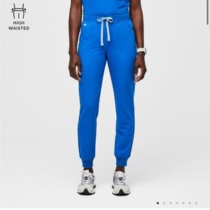 FIGS size S high waisted Zamora jogger scrub pant capri blue